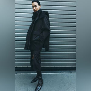 Zara ZW Collection Wool Blend Parka Size M-L